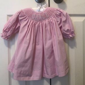 Cecil & Lou pink smocked 3 mo dress